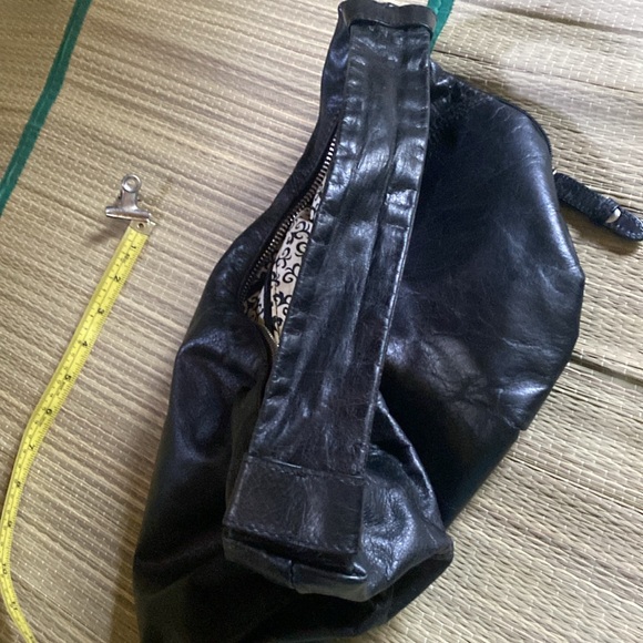 Genuine Black Leather Hobo Bag - Picture 6 of 15